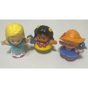 Lot of 3 Fisher Price Little People Barbie Hawaiian Girl Sarah Lynn farm